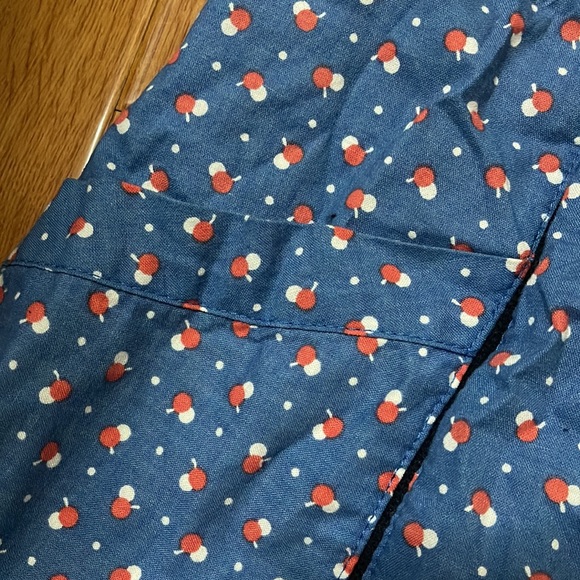 Women's Hollister Blue Polka Dot Summer Dress w/ Pockets and Scrunched Back - Picture 3 of 10